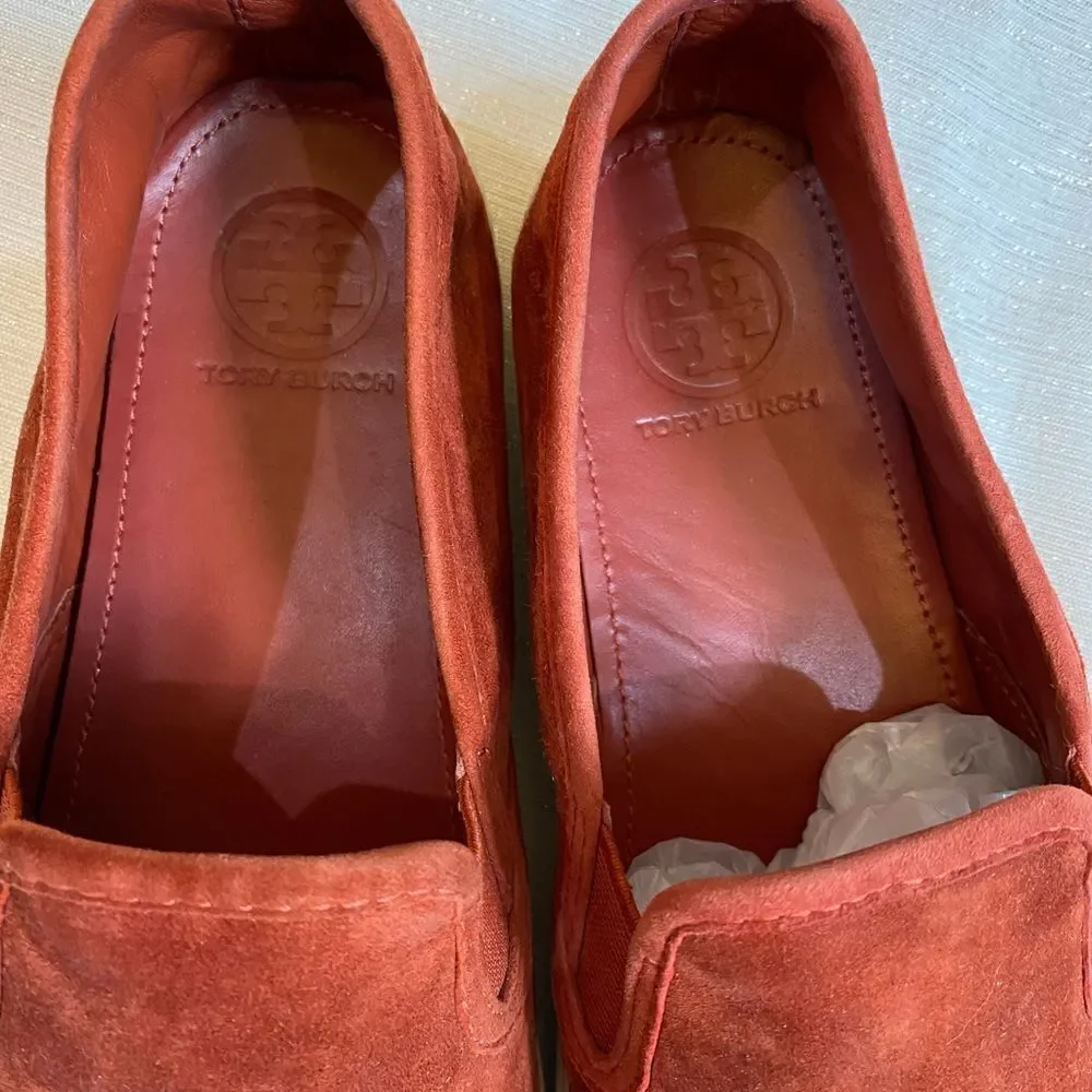 Tory Burch Slip On Sneakers Red Ochre Women Size 10